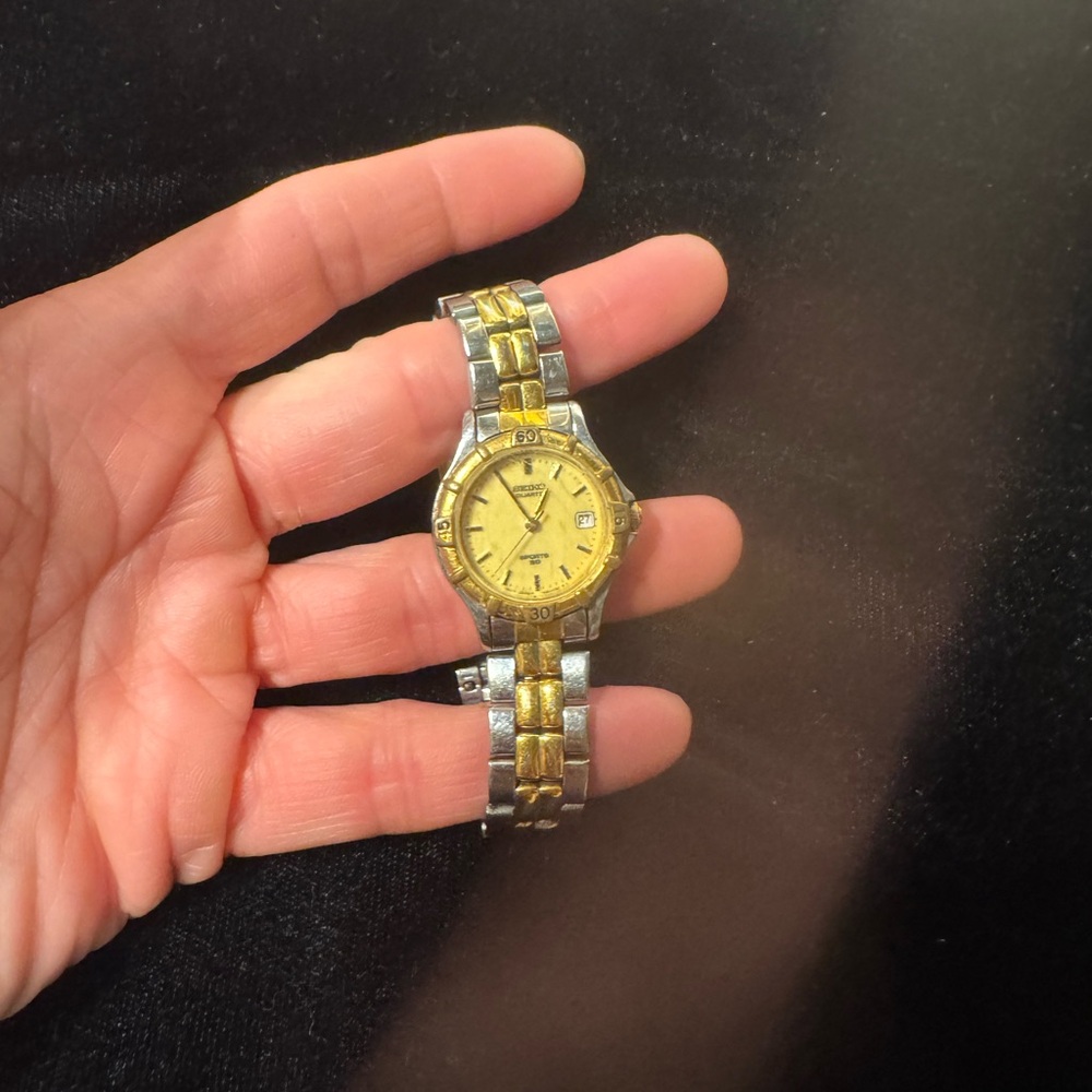 Gold and Silver Two-Tone Seiko Watch